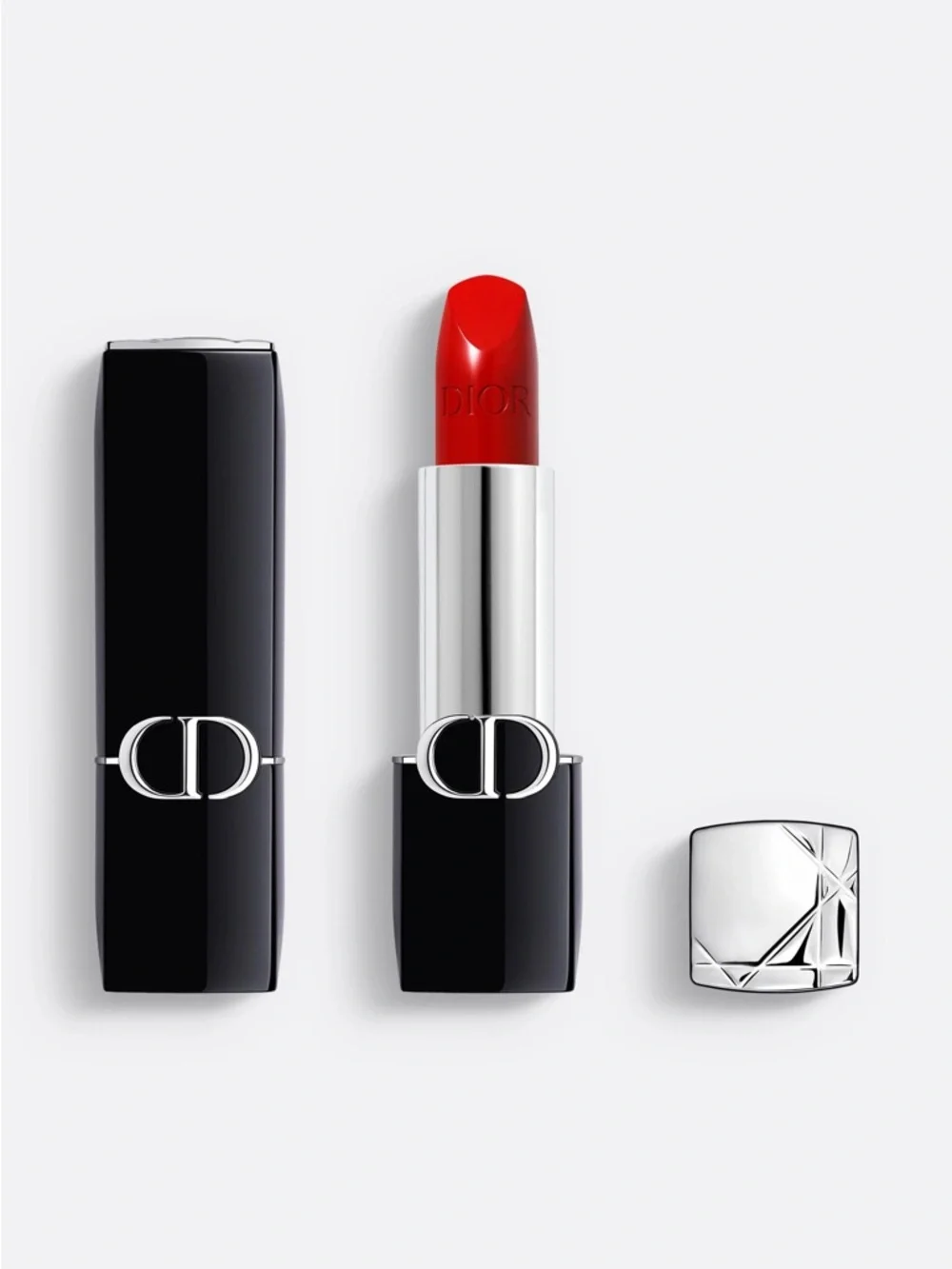Christian Dior Lipstick 999 Rouge Dior Satin Couture Color Hydrating Staying NWT